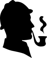 logo d'une forme de sherlock holmes